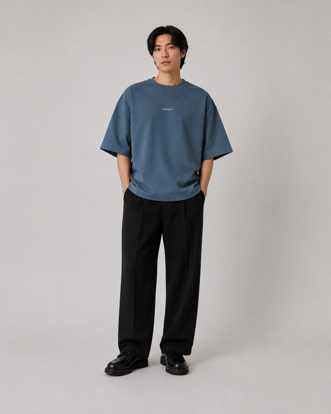 Slate Blue Boxy Tee