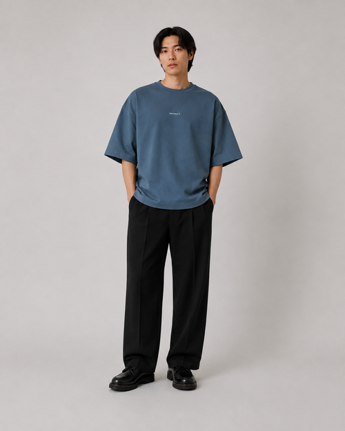 Slate Blue Boxy Tee