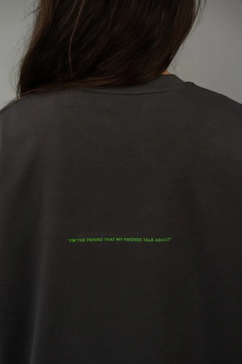 “THE FRIEND” STONE GREY T-SHIRT