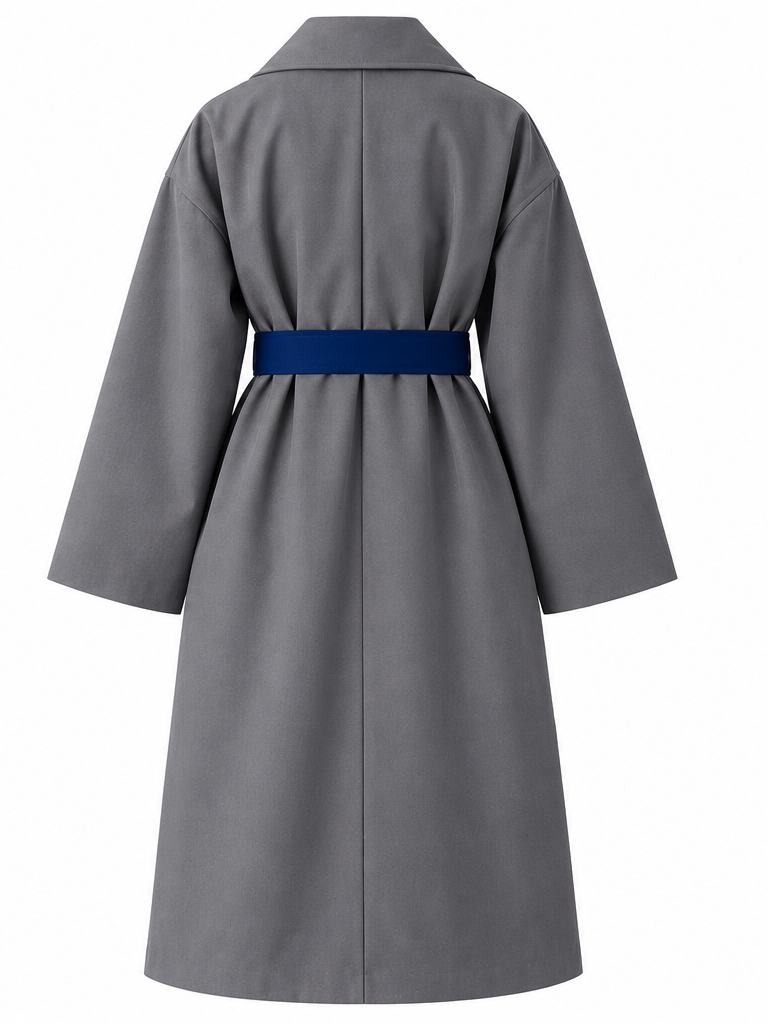 KIMONO GRÅ TRENCH COAT