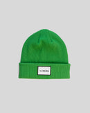 NEON GREEN RIB BEANIE