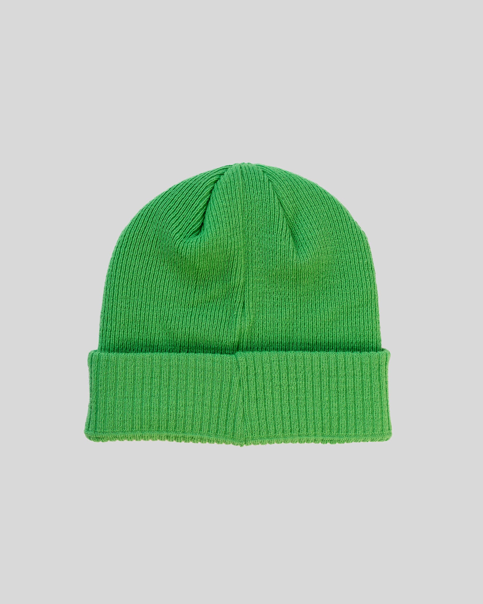 NEON GREEN RIB BEANIE
